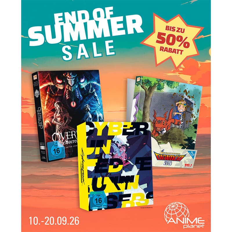 Anime Planet startet End of Summer-Sale mit bis zu 50% Rabatt auf über 100 Produkte