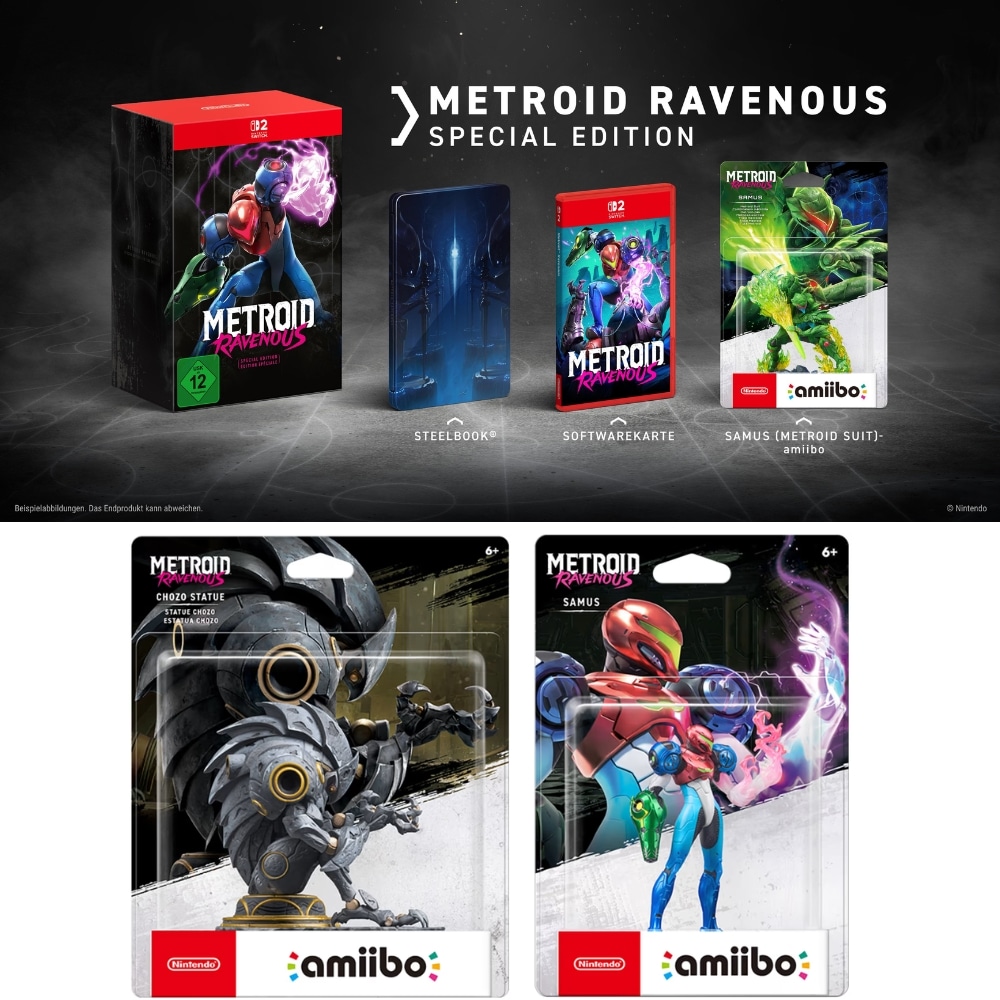 „Metroid Ravenous“ Special Edition mit Steelbook & amiibo Figuren ab Januar 2027 für Nintendo Switch 2