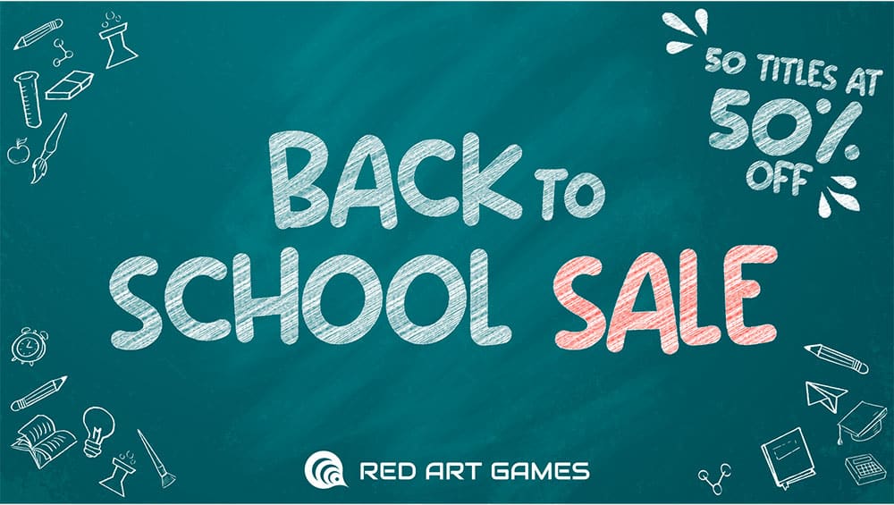 Red Art Games startet „Back to School Sale“ mit 50 Prozent Rabatt auf 50 Spiele