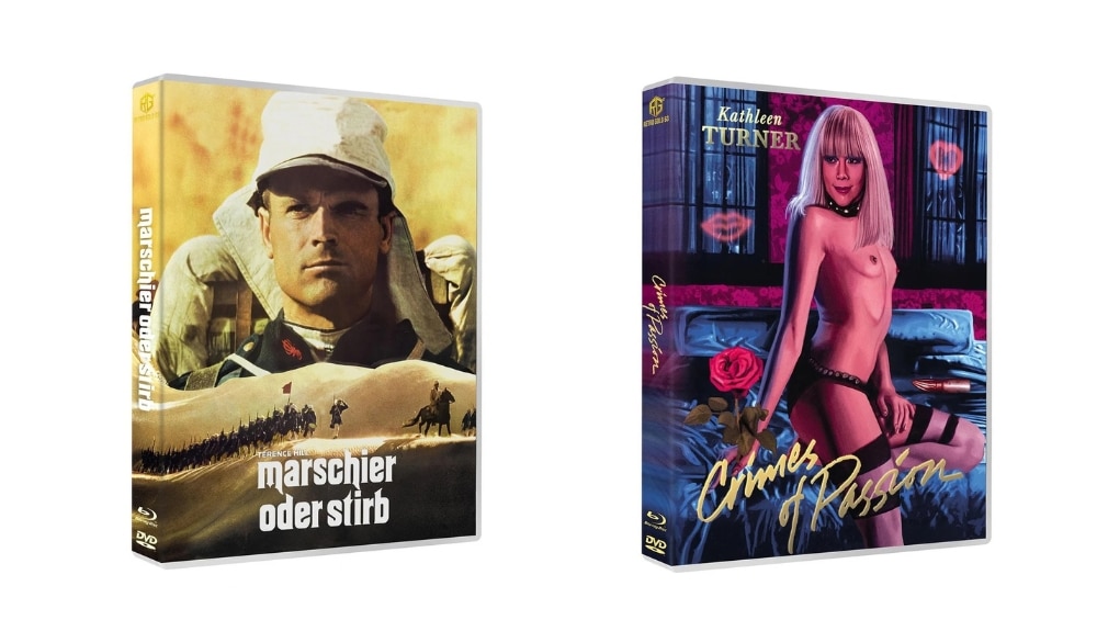 „Crimes of Passion“ & „Marschier oder stirb“ jeweils im Blu-ray Scanavo Case ab Oktober 2026