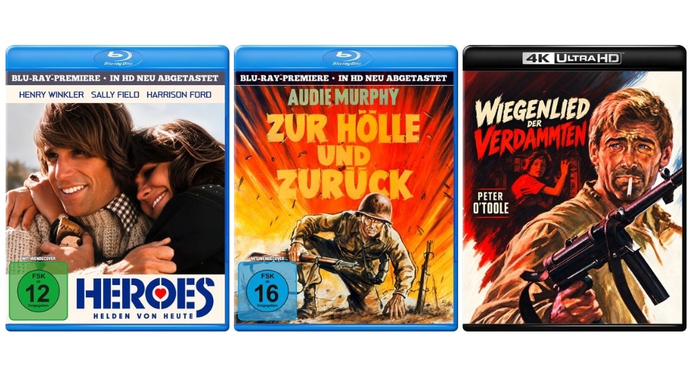 „Das Wiegenlied der Verdammten“ auf 4K UHD, „Zur Hölle und zurück“, „Heroes – Helden von heute“ & weitere Titel auf Blu-ray