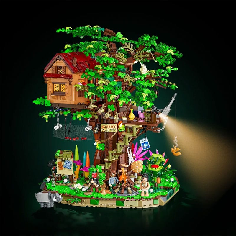 Lumibricks Explorer Treehouse: Baumhaus-Set mit 2.466 Teilen und LED-Beleuchtung