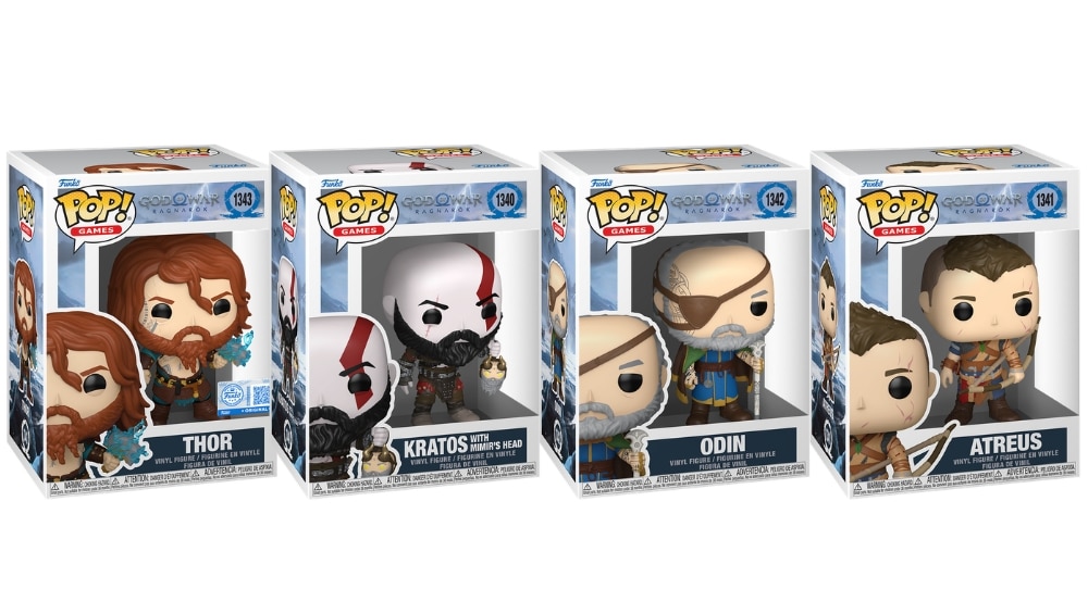 „God of War Ragnarök“: Funko kündigt vier neue Pop!-Figuren mit Kratos, Atreus, Odin und Thor an