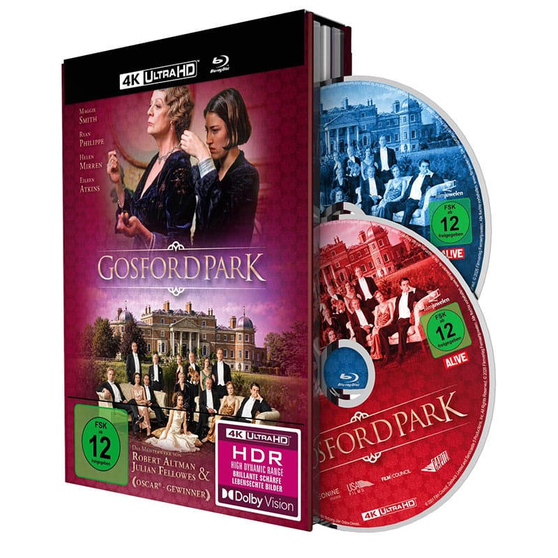 „Gosford Park“ erscheint im 4K Mediabook sowie auf Blu-ray und DVD – Update2