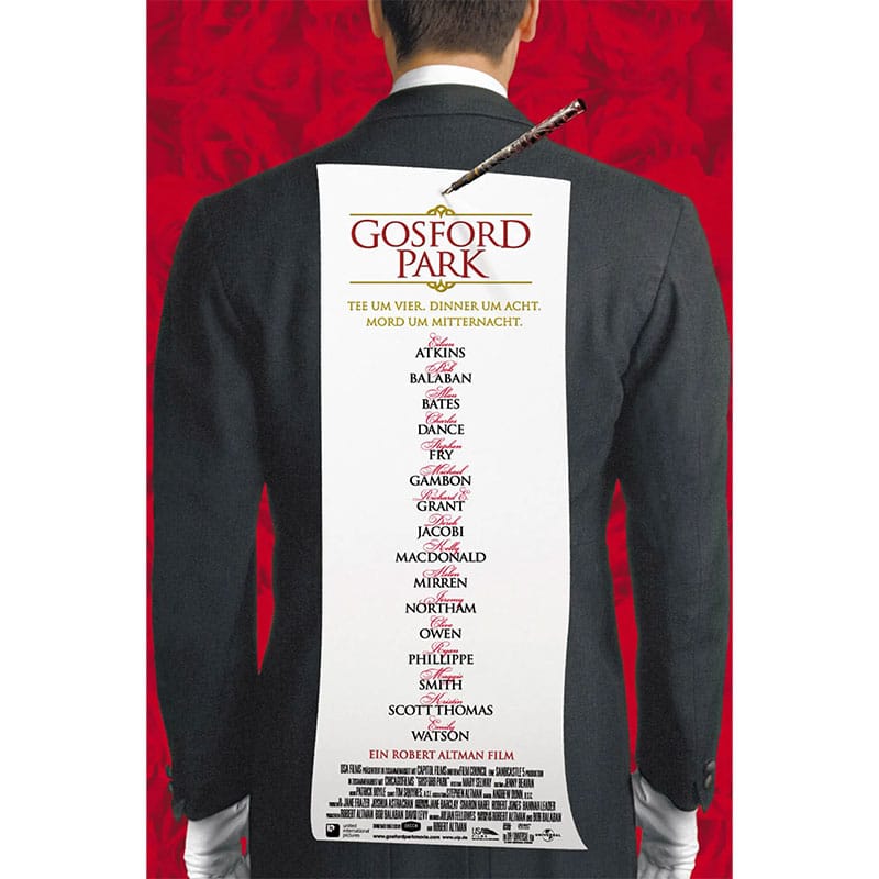 „Gosford Park“ erscheint im 4K Mediabook sowie auf Blu-ray und DVD