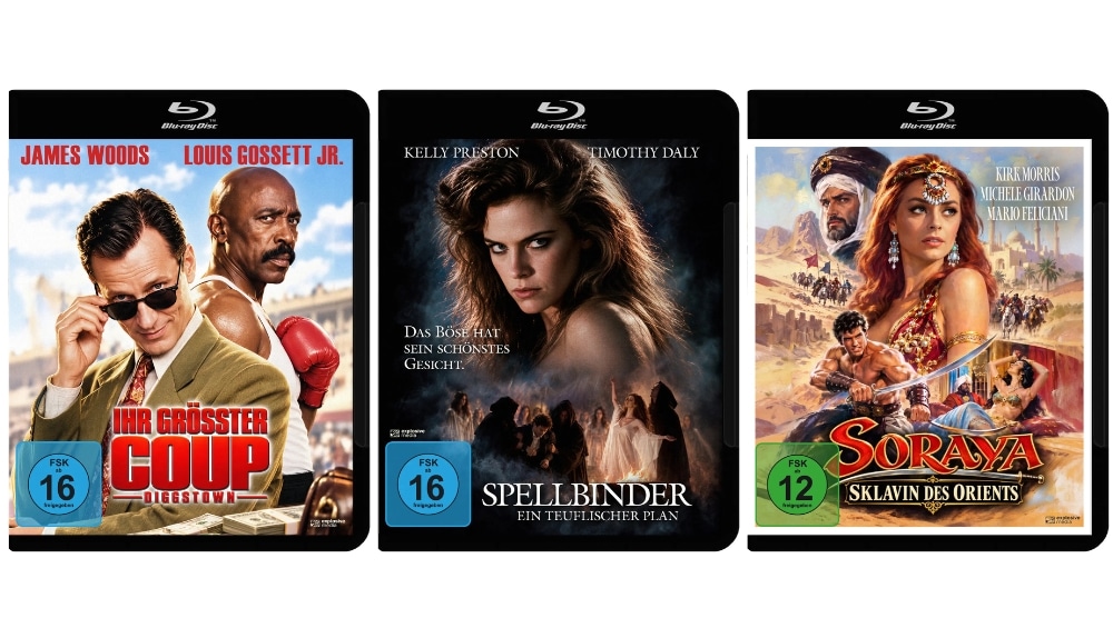 „Ihr größter Coup“, „Soraya – Sklavin des Orients“ und „Spellbinder: Ein teuflischer Plan“ kommen im Januar 2027 auf Blu-ray