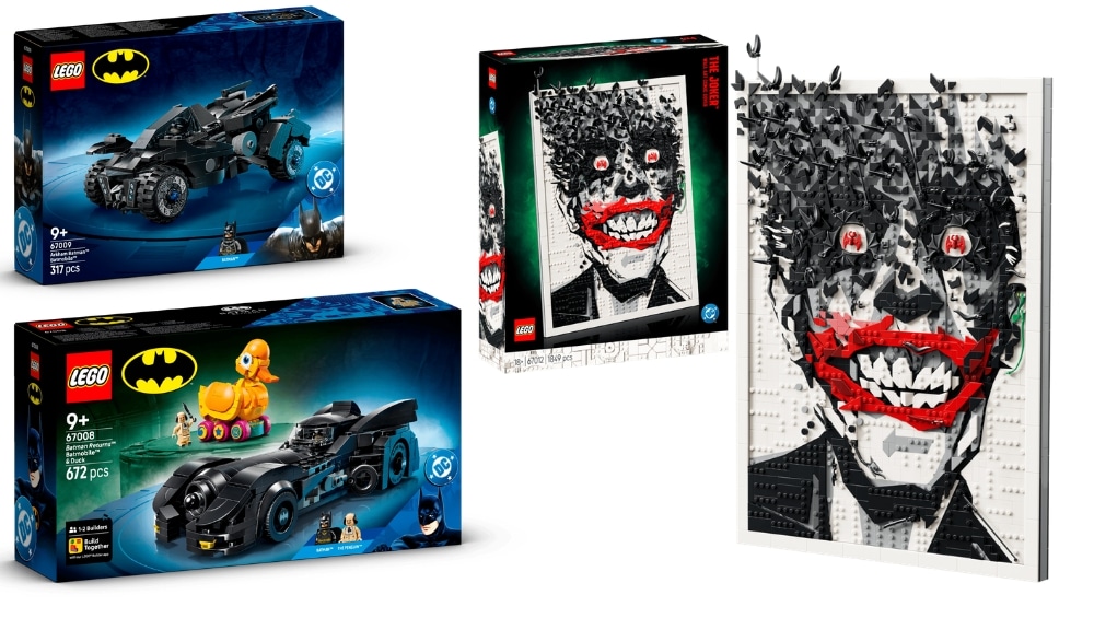 LEGO DC Batman: Drei neue Sets mit Joker-Wandbild und zwei Batmobil-Modellen