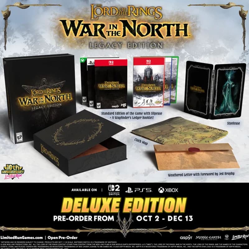 „The Lord of the Rings: War in the North – Legacy Edition“ erscheint für Playstation 5, Nintendo Switch und Xbox