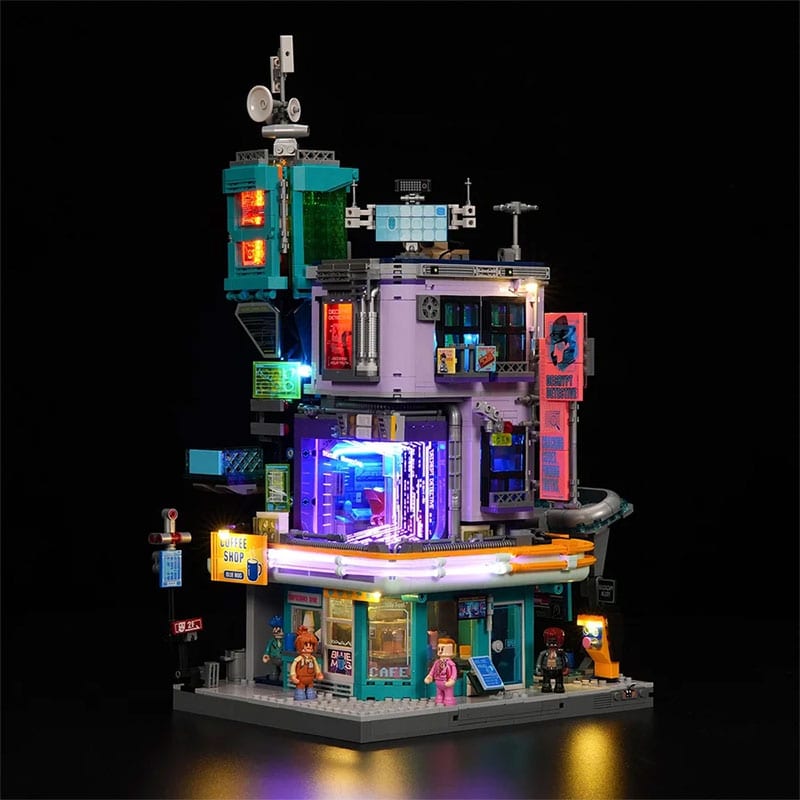 Lumibricks Detective’s Office: Neues Cyberpunk-Gebäude mit 2.134 Bauteilen und LED-Beleuchtung