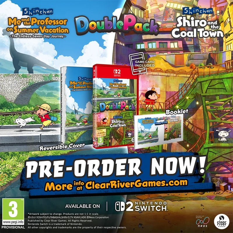 „Shin Chan: Shiro and the Coal Town & Me and the Professor on Summer Vacation“ ab März 2027 für Nintendo Switch 2
