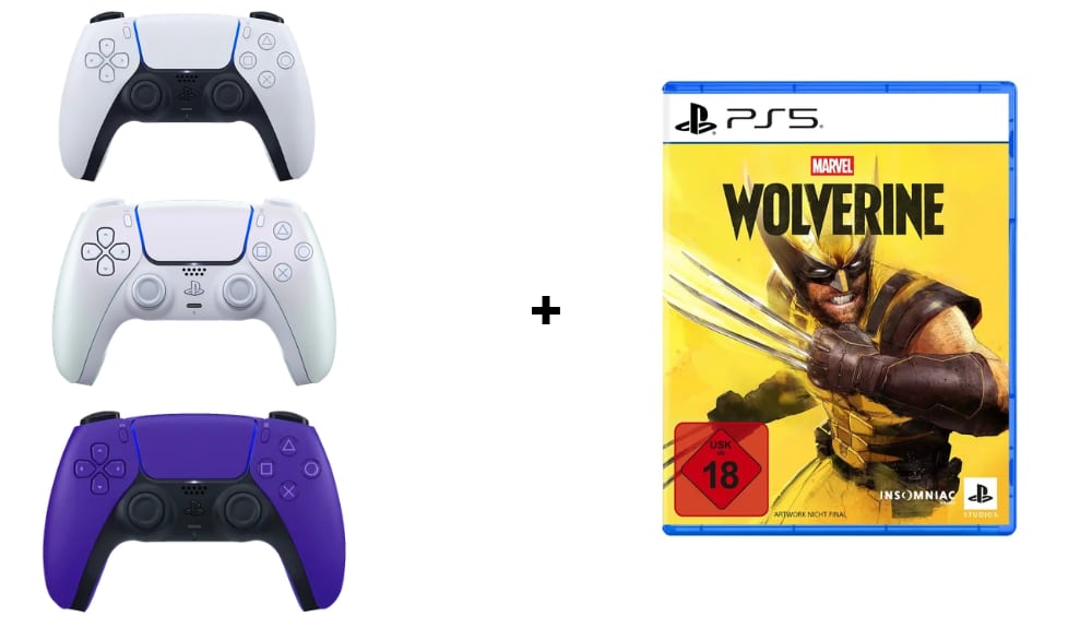 Sony DualSense Controller mit „Marvel’s Wolverine“ für PS5 im Bundle für 99 €